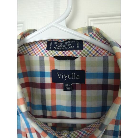 Viyella Men's XXL Collared Button Shirt Long Sleeve Plaid - Picture 2 of 12